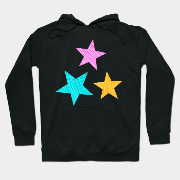 Set of three stars Hoodie by JessCarrsArt